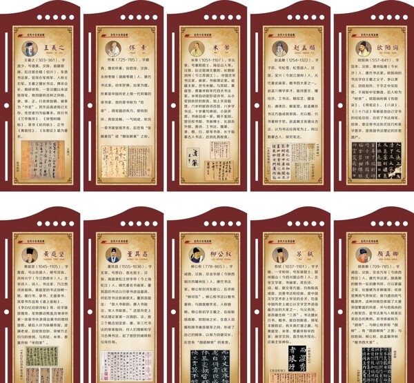 中国古代书法家图片