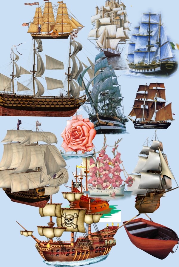 国外各种大帆船图片