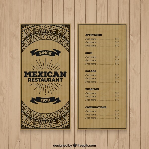 墨西哥墨西哥餐厅菜单设计