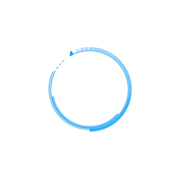 科技感蓝色圆形渐变层次蓝色精致边框
