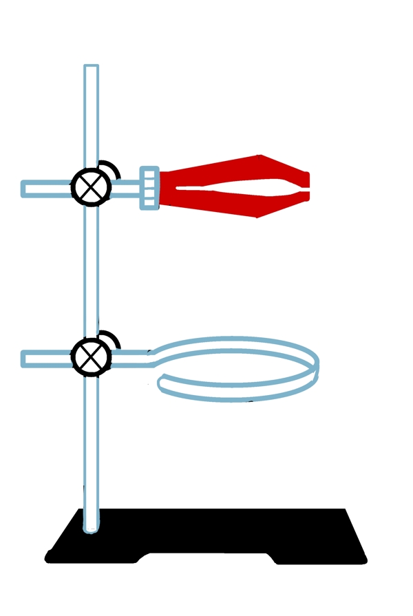 卡通化学铁架台插画