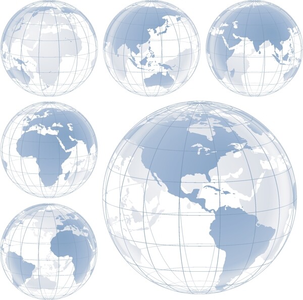 立体蓝色地球矢量素材图片