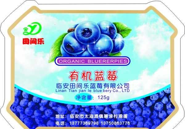 蓝莓标签图片