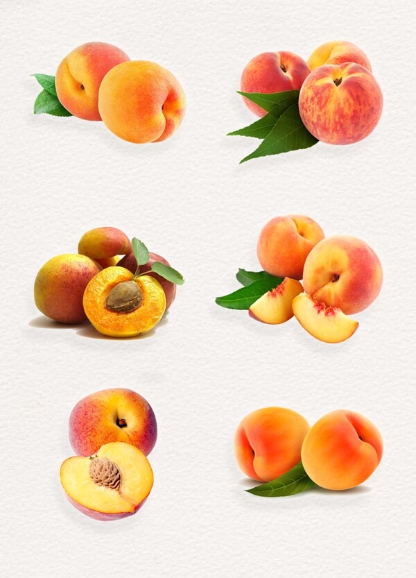 高清鲜美油桃水果png素材