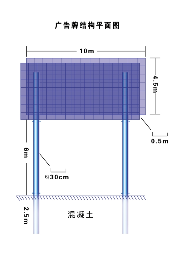 户外巨型广告牌结构图图片