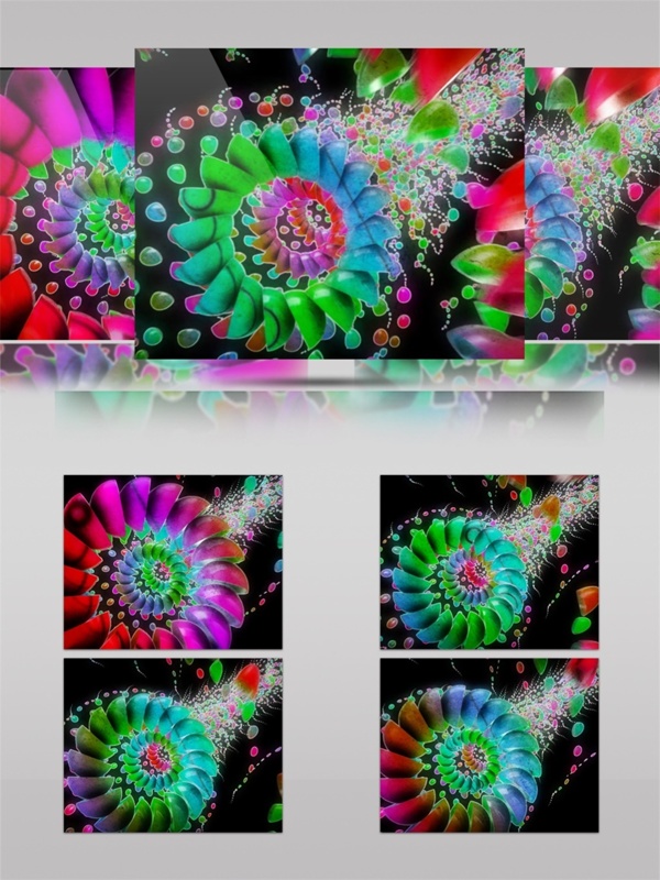 紫色螺旋花瓣动态视频素材