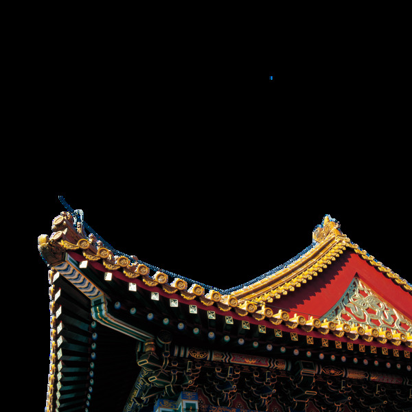 中式宫殿屋檐素材