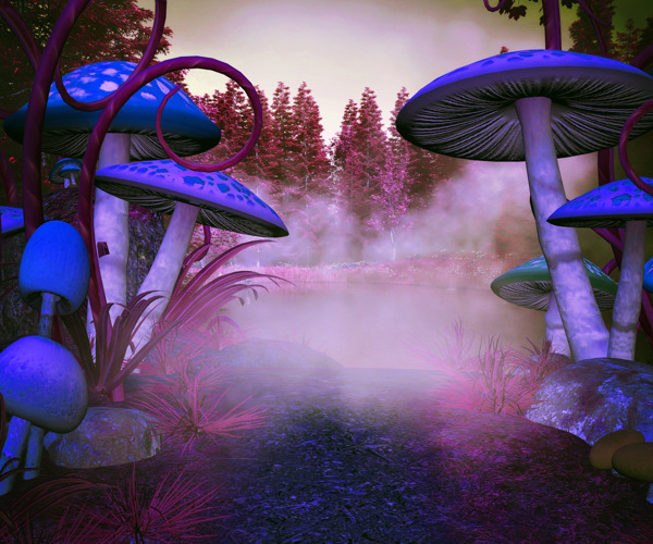 蘑菇魔术背景