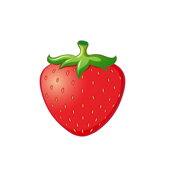 水果草莓矢量元素卡通