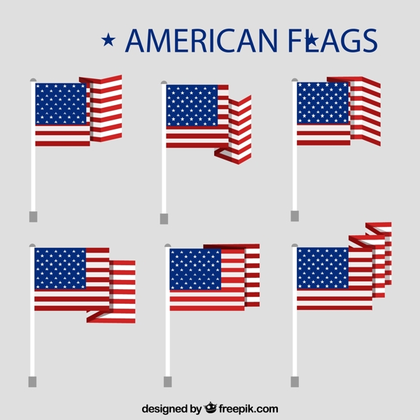 美国国旗矢量图片