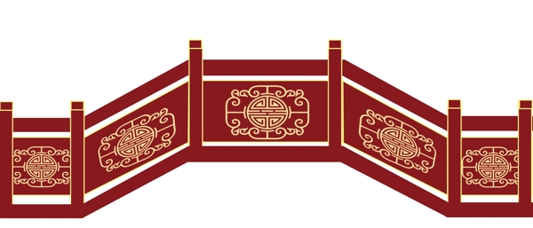中式传统花纹元素木桥石桥舞台背景