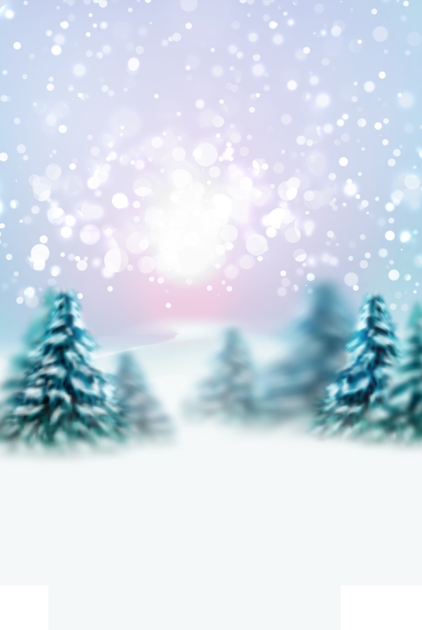 冬日圣诞雪景广告设计背景