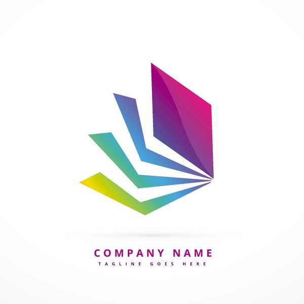 抽象形状彩色徽标logo模板