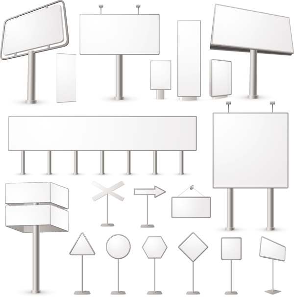 空白广告牌系列矢量素材