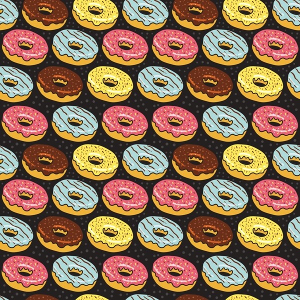 甜甜圈背景矢量纹理