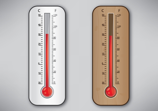 简单的温度计设计矢量素材