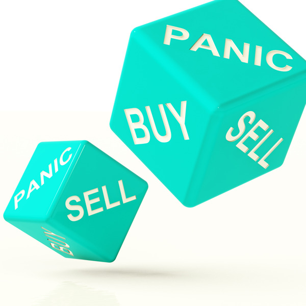购买和销售代表的市场动荡的的恐慌