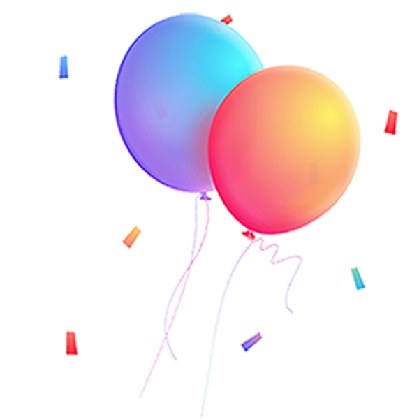 彩色卡通的气球素材
