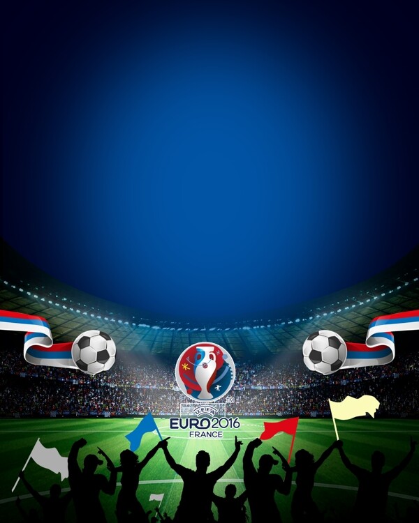 欧洲杯足球海报