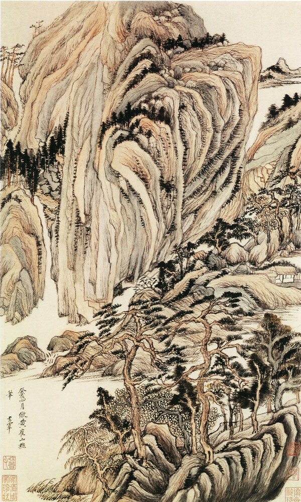 山水名画a仿古山水图