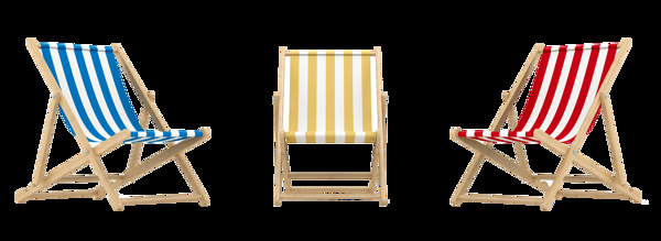 手绘沙滩椅元素