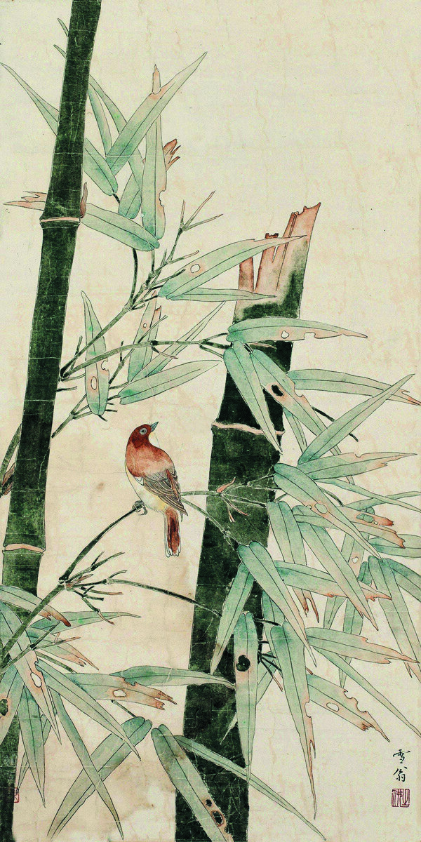 竹林小鸟图片