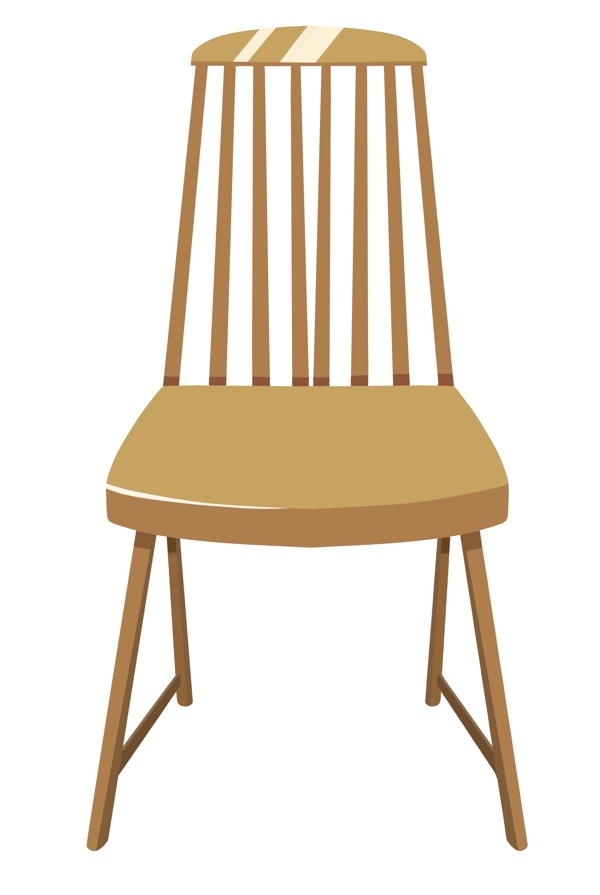 实木家具椅子插画
