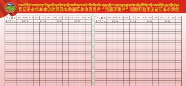 先进双联户评选公示栏