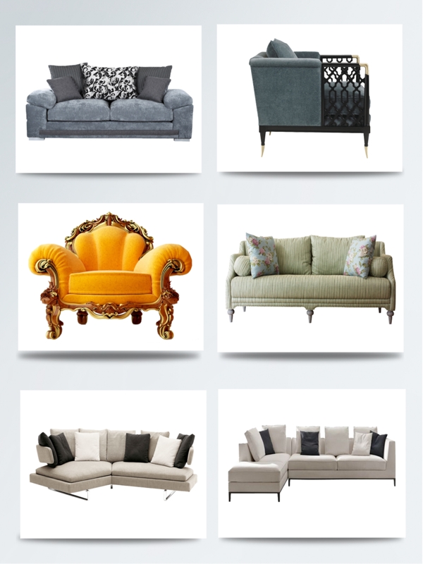 现代简约与欧式组合沙发椅元素