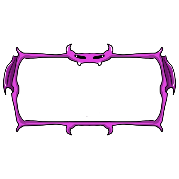 紫色卡通游戏边框