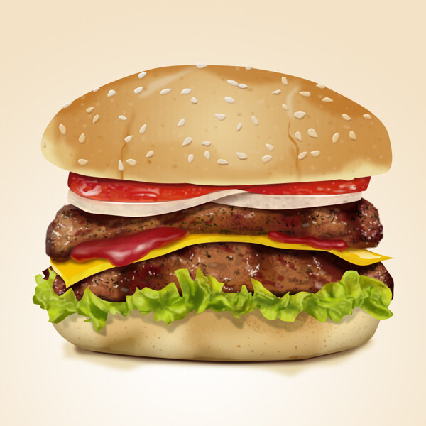 汉堡美食标志图标图形素材