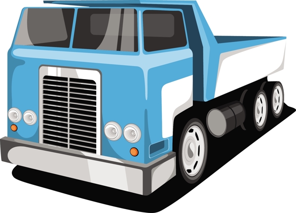 矢量插画的运输卡车和吉普车经典装载机