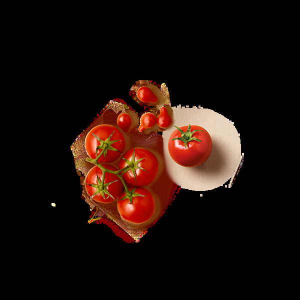 红色番茄圣女果蔬菜元素