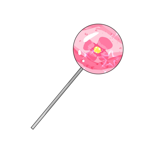 粉色的樱花糖插画