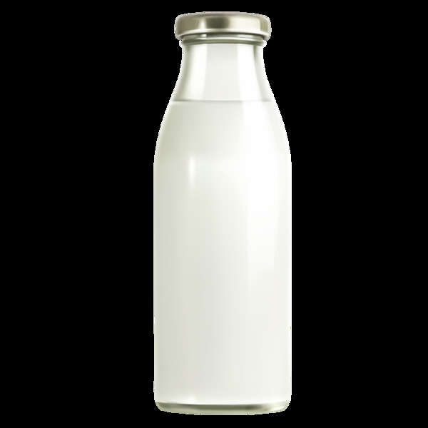 透明纯色牛奶瓶元素