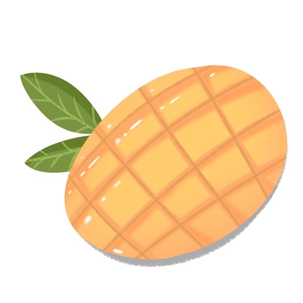 黄色小清新夏季切开的芒果