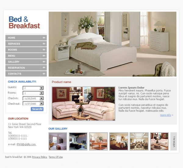 酒店公寓网站模版