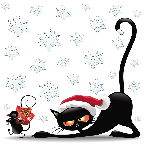 猫和老鼠圣诞形象