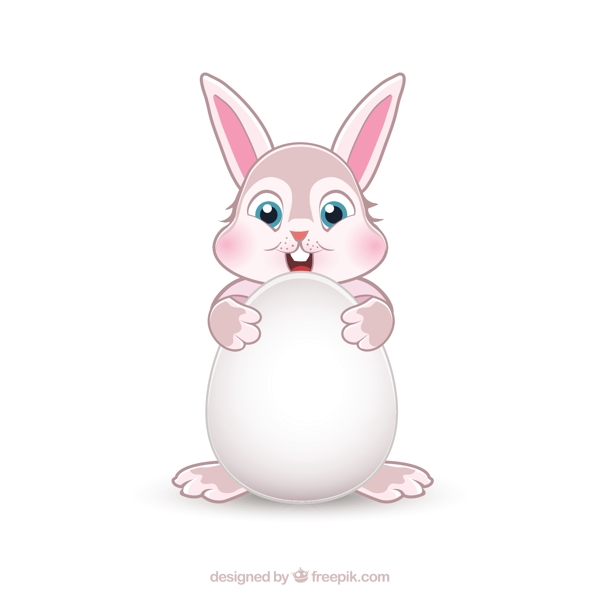 复活节兔子和复活节的蛋