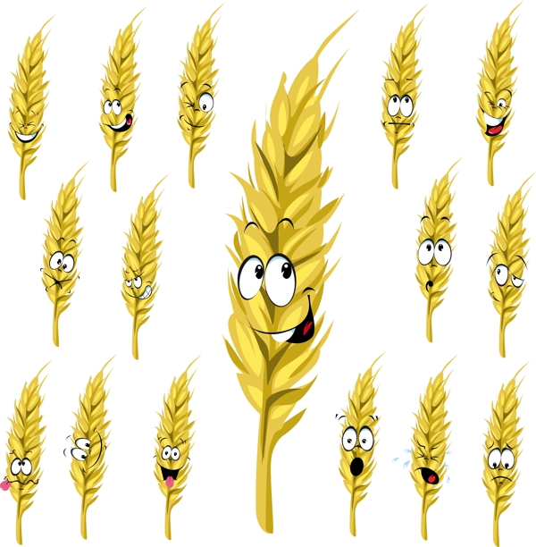 小麦创意主题矢量素材3