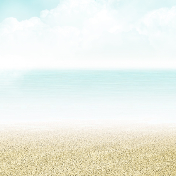 朦胧海边沙滩背景