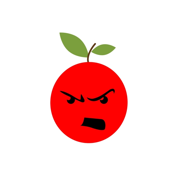 苹果表情水果矢量