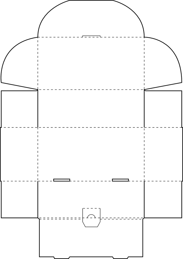 包装盒展开矢量图盒子外包装矢量纸盒折叠图02