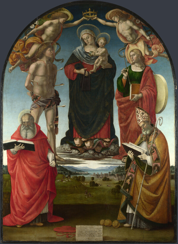 圣母耶稣油画图片