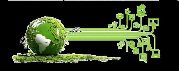 绿色科技环保地球背景