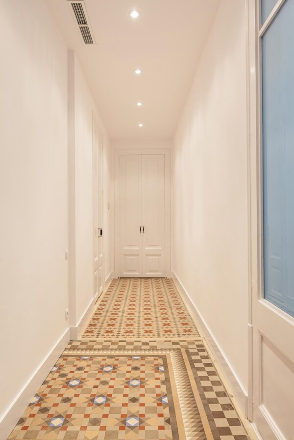 现代客厅文艺走廊民族风地毯室内装修效果图