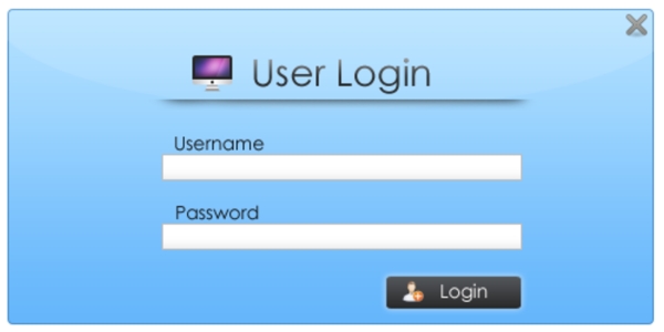 简单的用户登录窗体PSD蓝