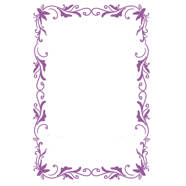 紫色的边框装饰插画