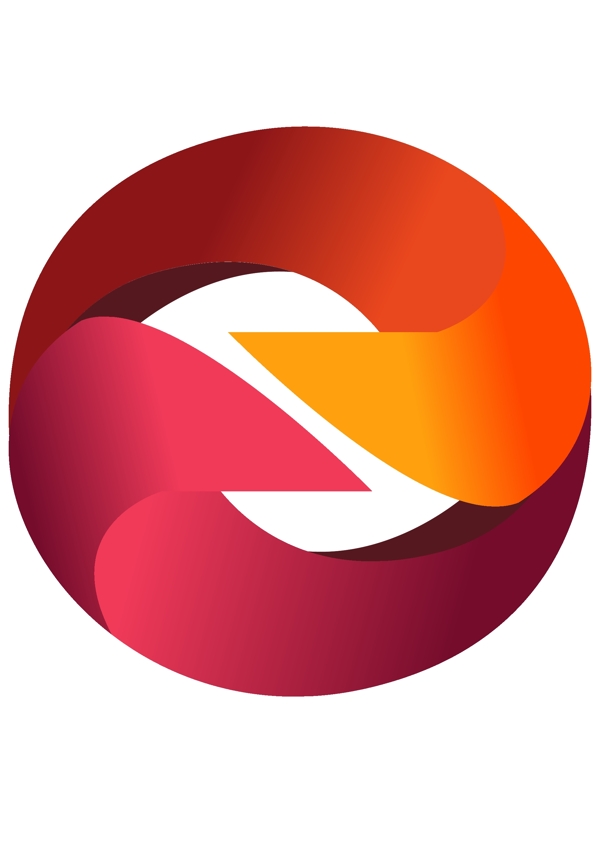 红色科技感logo