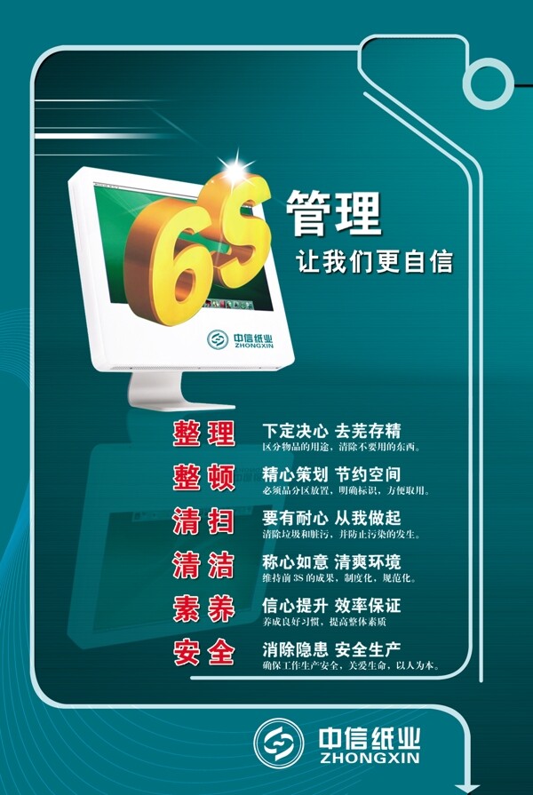中信纸业6S管理展板图片